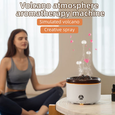 12W Zwart Wit Kleur 3D Vlam 2.0 Ultrasone Vulkaan Aroma Diffuser Vochtbevederer 2023