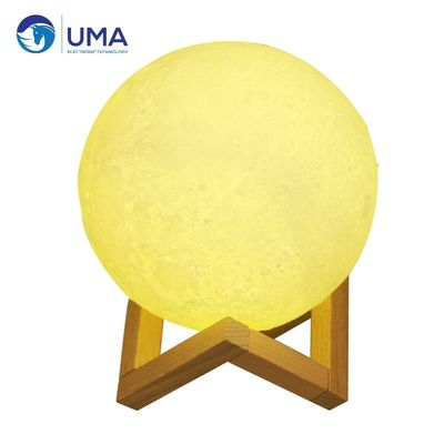 2700K LED Moon Space Lamp Environmental PLA 3D Printing 12cm x 15cm Null Design Stijl