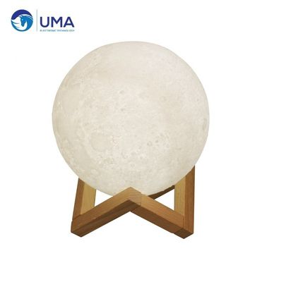 2700K LED Moon Space Lamp Environmental PLA 3D Printing 12cm x 15cm Null Design Stijl