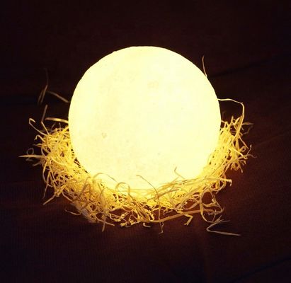 2700K LED Moon Space Lamp Environmental PLA 3D Printing 12cm x 15cm Null Design Stijl