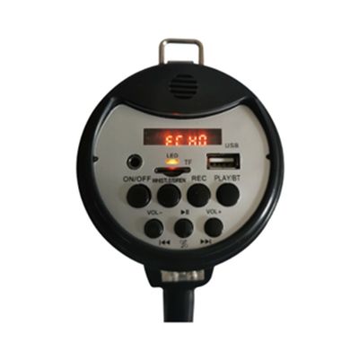 50W grote kracht plastic handheld zwarte megafoon met muziek sirene veelzijdige functies
