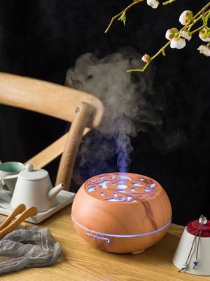 2022 Houtkorrelvochtigingsapparaat Aroma-olie diffuser met grote capaciteit en vintage stijl