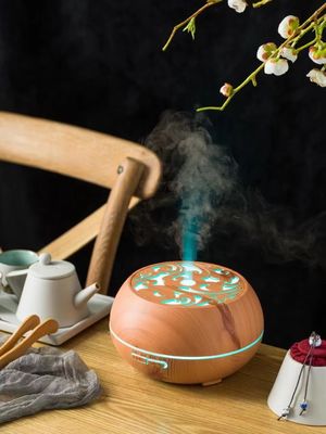 2022 Houtkorrelvochtigingsapparaat Aroma-olie diffuser met grote capaciteit en vintage stijl