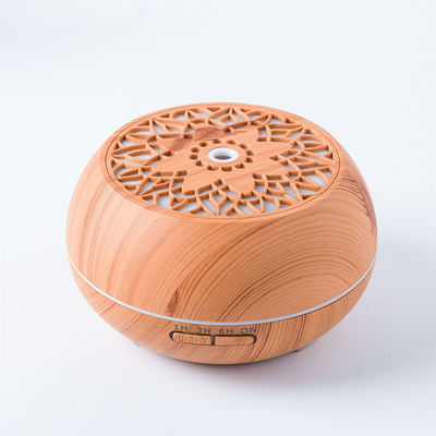 500 ml huishoudelijke hout- en glazen etherische olie aroma diffuser met afstandsbediening en RGB LED-licht