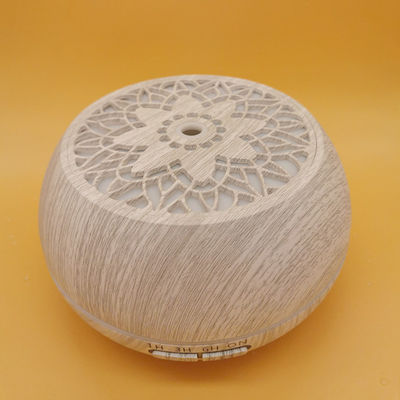 500 ml huishoudelijke hout- en glazen etherische olie aroma diffuser met afstandsbediening en RGB LED-licht