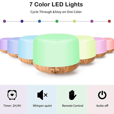 12W Draagbare Kleine Grootte 300ml Houtkorrel Ultrasone luchtbevochtiger Aroma Diffuser