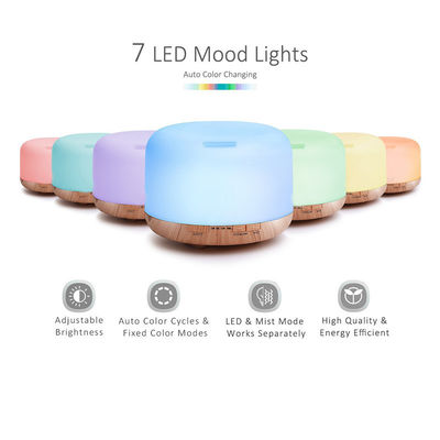 NO App-gecontroleerde 12W 500ml Asakuki Essentiële Olie Aroma Diffuser met afstandsbediening