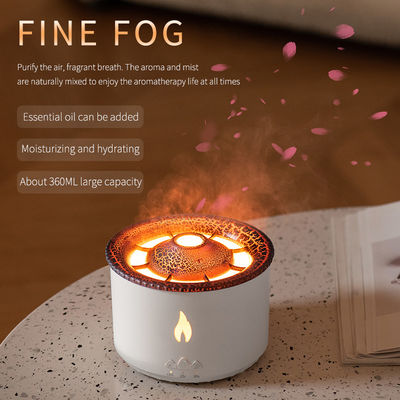 350 ml capaciteit 3D Flame Effect Vulkaan luchtbevochtiger Aroma Diffuser voor huishoudelijke geur
