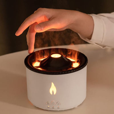Vlam LED licht 350 ml Vulkaan luchtbevochtiger met stijl Vlam Aroma Diffuser en nachtlamp